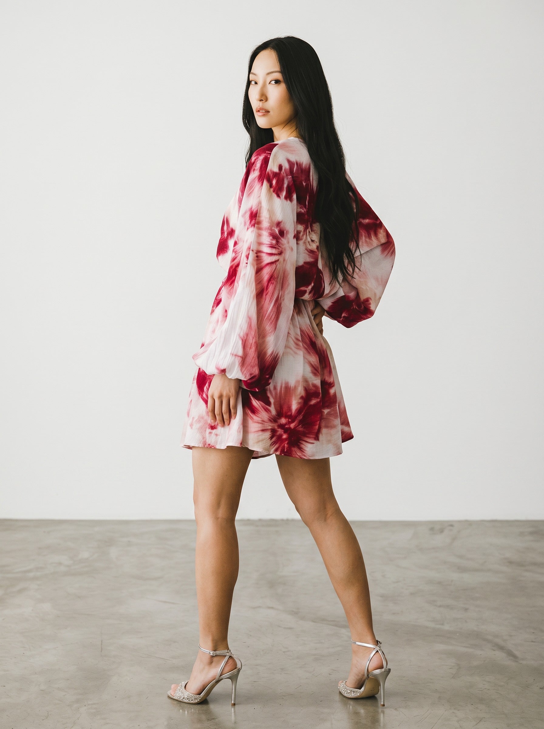 Rochie kimono cu imprimeu Haveone de dama culoare roz de vara