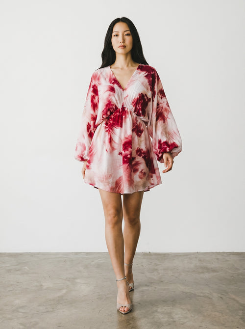 Rochie kimono cu imprimeu Haveone de dama culoare roz de vara