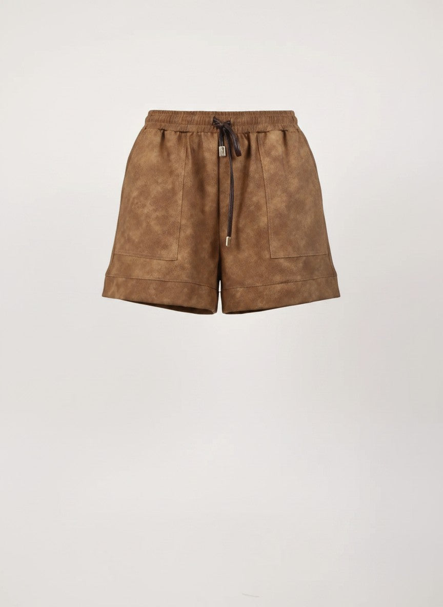 Pantaloni scurti de dama culoare maro