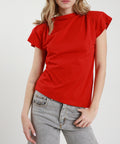 Tricou de dama asimetric în colturi 100% bumbac