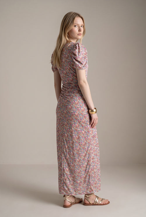 Rochie de dama Vicolo cu nou imprimeu floral si maneci bufante de vara