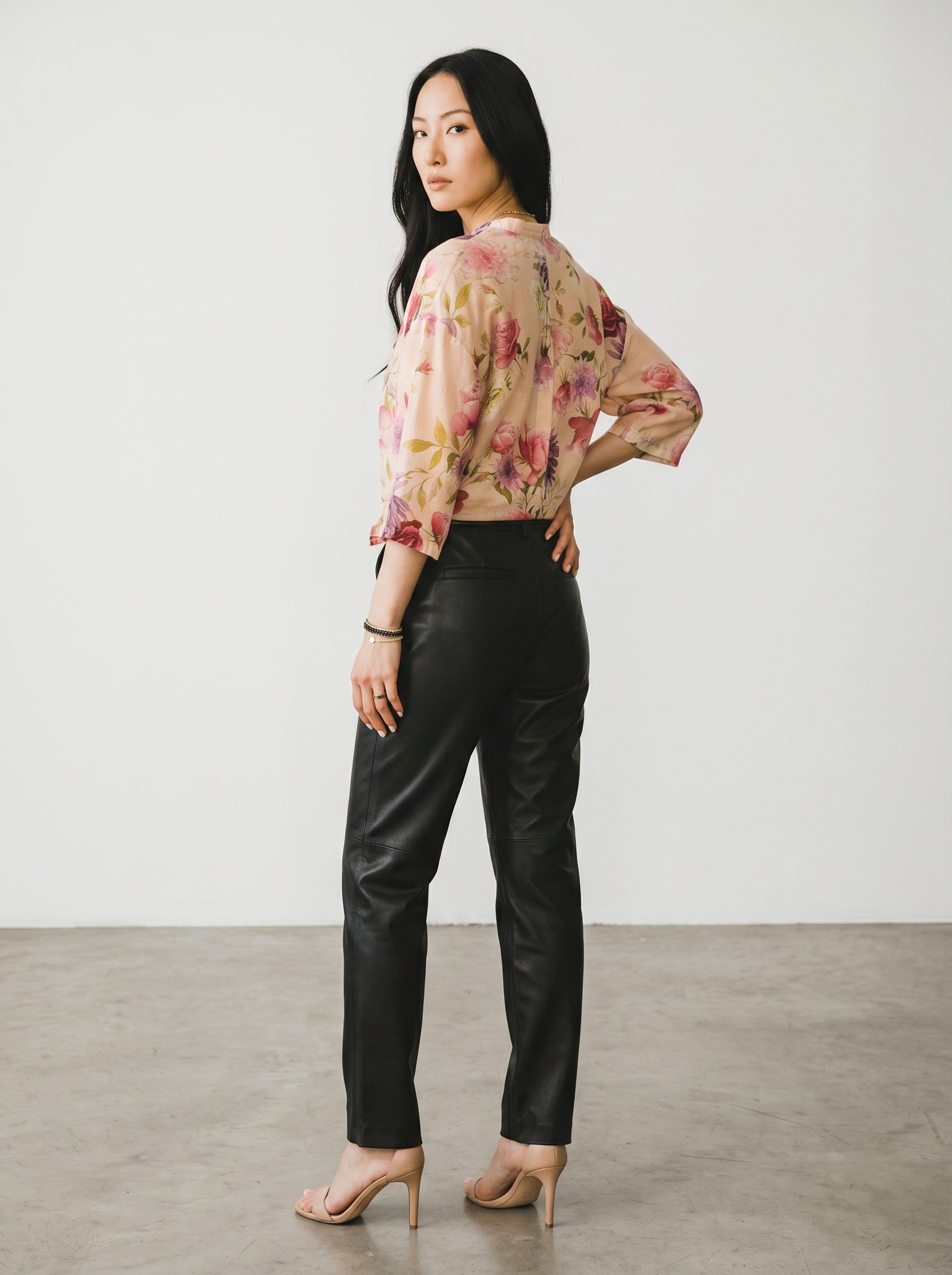 camasa dama imprimeu floral din matase 