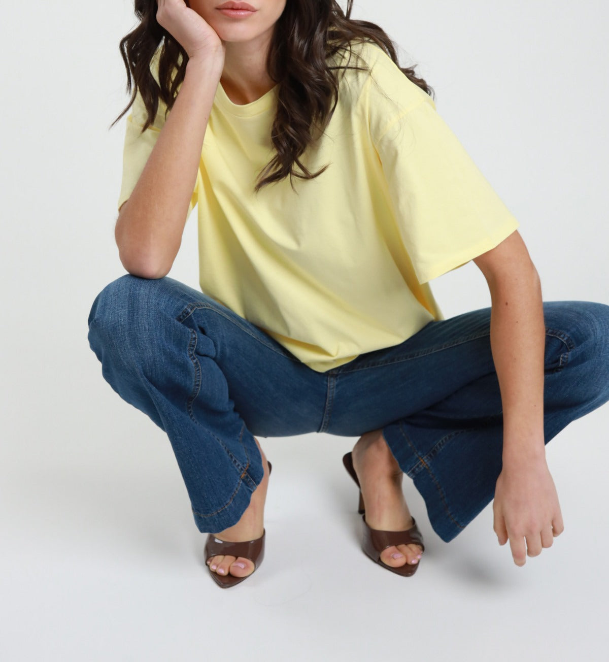Tricou dama galben pastel 100% bumbac